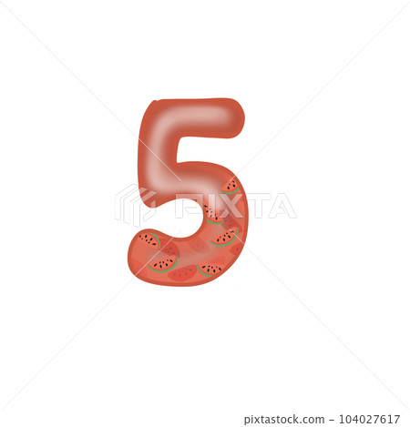 Number set element. Illutration. Number set element. Illutration. 104027617