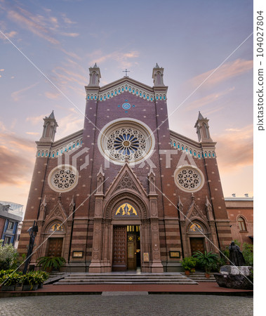 Facade of St. Anthony of Padua Church, Roman Catholic Church, located in Istiklal Street, Istanbul, Turkey Facade of St. Anthony of Padua Church, Roman Catholic Church, located in Istiklal Street, Istanbul, Turkey 104027804