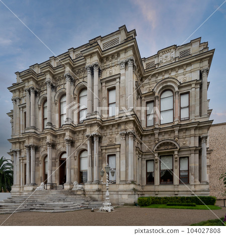 1865 Ottoman era Beylerbeyi Palace, located at the Asian shore of Bosphorus strait, Istanbul, Turkey 1865 Ottoman era Beylerbeyi Palace, located at the Asian shore of Bosphorus strait, Istanbul, Turkey 104027808