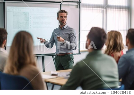 Teacher doing class Teacher doing class 104028458