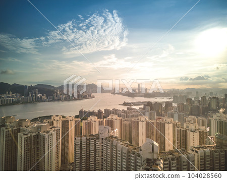 June 11 2023, Yau Tong Spectacular View of Gazing upon Victoria Harbour Splendor 104028560