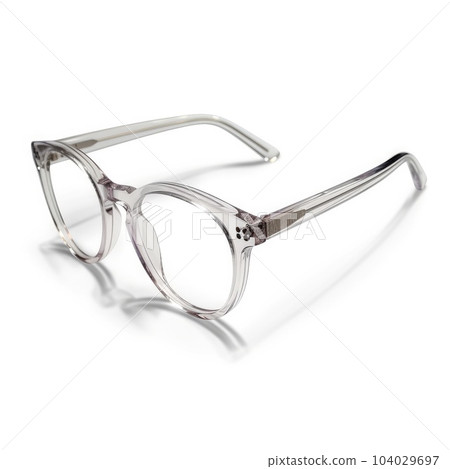 Black plastic eyeglasses frames with clear lens isolated on white background, Trendy optical frame. Black plastic eyeglasses frames with clear lens isolated on white background, Trendy optical frame. 104029697