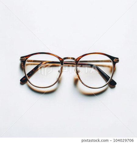 Trendy optical frame, Black eyeglass frame isolated on white background. Trendy optical frame, Black eyeglass frame isolated on white background. 104029706