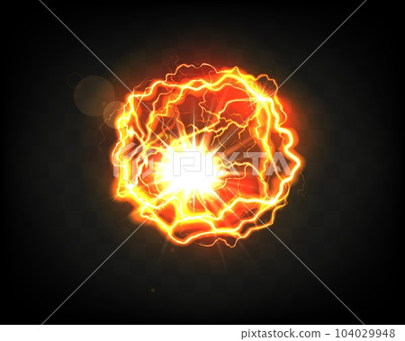 Energy balls plasma sphere electric lightning Vector Image