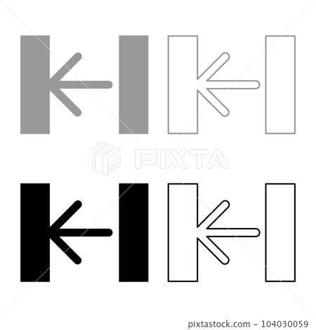 Turnstile turnstile baffle gate entrance concept flap security barrier access control set icon grey black color vector illustration image solid fill outline contour line thin flat style 104030059