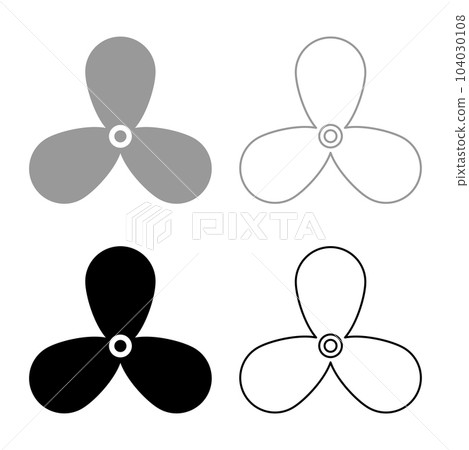 Fan car problem warning cooler set icon grey black color vector illustration image solid fill outline contour line thin flat style 104030108