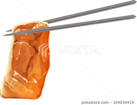 Yakiniku grabbed with chopsticks_Kalbi 104030419