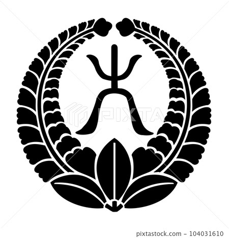 德川十六神將大久保忠代家徽，大寫紫藤上升 104031610