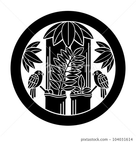 Tokugawa Sixteen Divine Generals Torii Mototada Family Crest Torii Bamboo 104031614