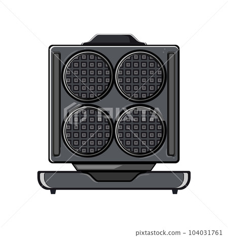 food waffle iron cartoon vector illustration 104031761