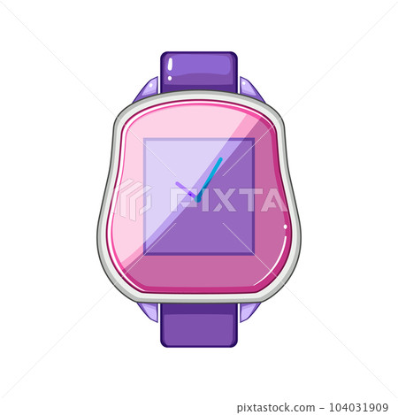 fashion kid watch time cartoon vector illustration 104031909