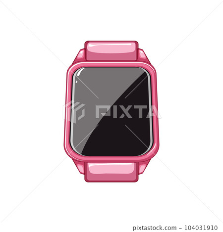digital kid watch time cartoon vector illustration 104031910