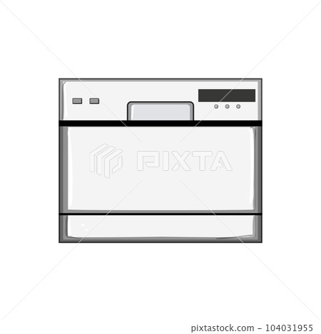 open dishwasher kitchen cartoon vector illustration open dishwasher kitchen cartoon vector illustration 104031955