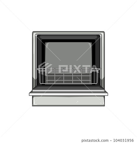 wash dishwasher kitchen cartoon vector illustration wash dishwasher kitchen cartoon vector illustration 104031956