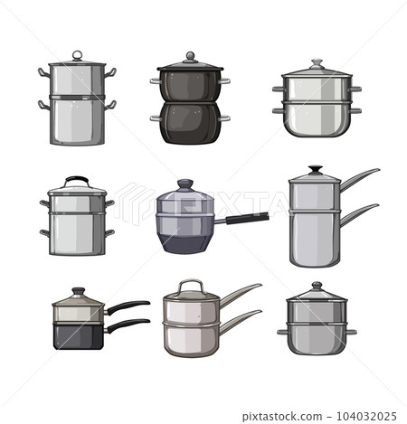 double boiler pan set cartoon vector illustration double boiler pan set cartoon vector illustration 104032025