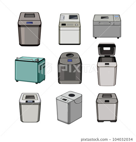 bread maker set cartoon vector illustration bread maker set cartoon vector illustration 104032034