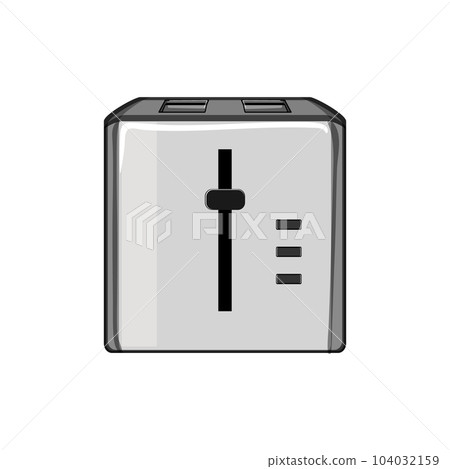 modern toaster bread cartoon vector illustration modern toaster bread cartoon vector illustration 104032159