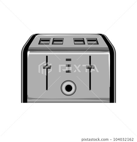 breakfast toaster bread cartoon vector illustration breakfast toaster bread cartoon vector illustration 104032162