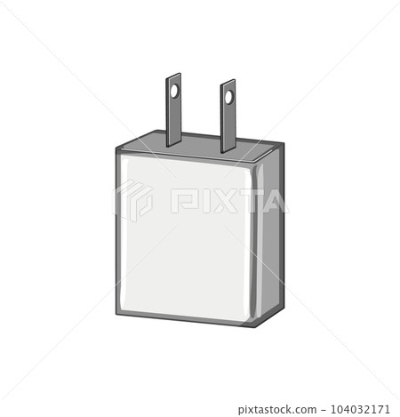 electricity power adapter cartoon vector illustration 104032171