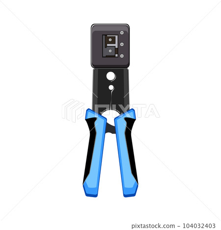 technology crimper tool cartoon vector illustration 104032403