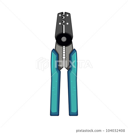 work crimper tool cartoon vector illustration 104032408