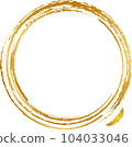 Golden handwriting style circle 104033046