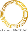 Golden handwriting style circle 104033048