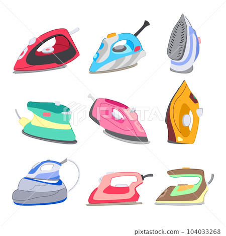 iron laundry set cartoon vector illustration iron laundry set cartoon vector illustration 104033268