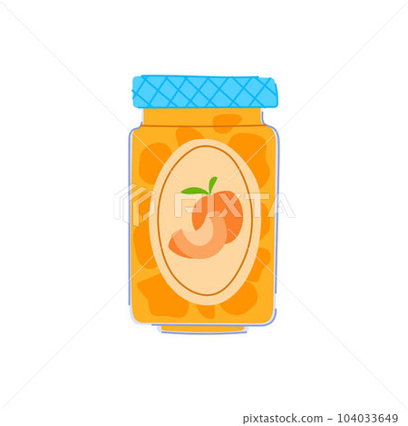 fruit jam jar cartoon vector illustration 104033649