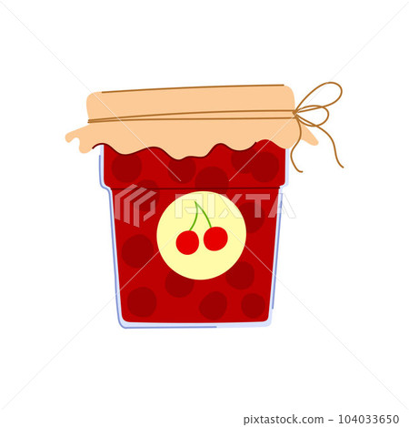 sweet jam jar cartoon vector illustration 104033650