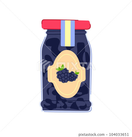 berry jam jar cartoon vector illustration 104033651