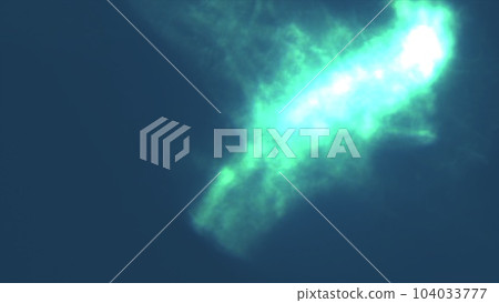 Contrasting emerald light on a navy background 104033777