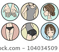 woman with hyperhidrosis 104034509