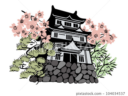 一座歷史城堡的插圖 104034537