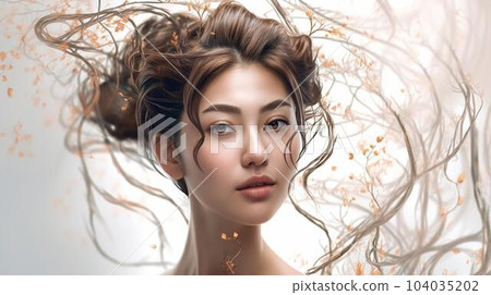 Asian women of beauty, beauty and skin care models 104035202
