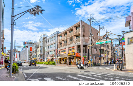 Urban landscape of Kawasaki City Musashi Shinshiro Station road along Nambu Urban landscape of Kawasaki City Musashi Shinshiro Station road along Nambu 104036280