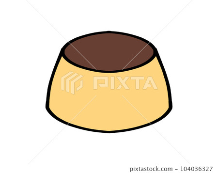Loose pudding illustration material 104036327