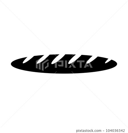 Baguette icon on white. 104036342