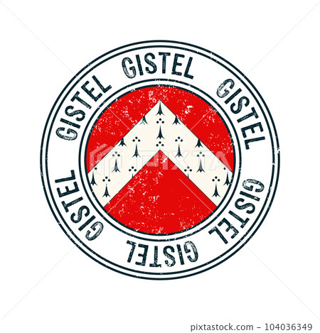 Gistel city grunge rubber stamp 104036349