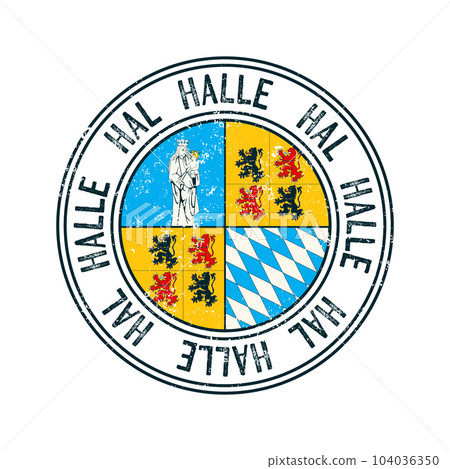 Halle city grunge rubber stamp Halle city grunge rubber stamp 104036350