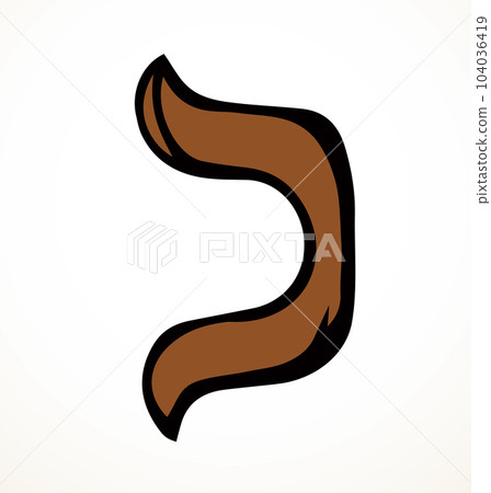 Vector drawing. Hebrew letter icon 104036419