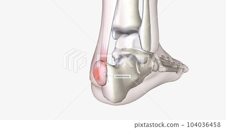 Haglunds deformity is bony enlargement at the back of the heel, leading to painful bursitis. Haglunds deformity is bony enlargement at the back of the heel, leading to painful bursitis. 104036458