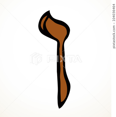 Vector drawing. Hebrew letter icon 104036464