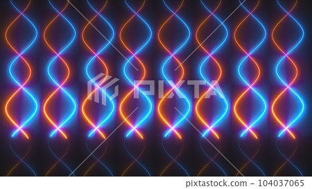 Zig zag neon curve lines 104037065