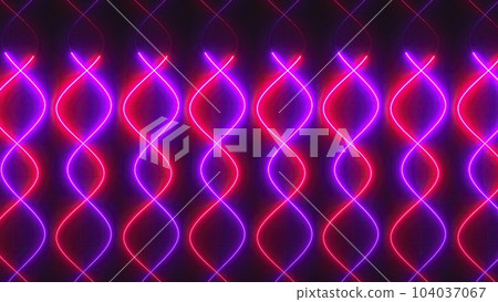 Zig zag neon curve lines 104037067