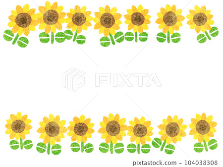 Sunflower frame with rustic texture Sunflower frame with rustic texture 104038308