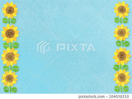 具有質樸質感的向日葵框架 具有質樸質感的向日葵框架 104038310
