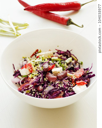 Bowl with salad Bowl with salad 104038977
