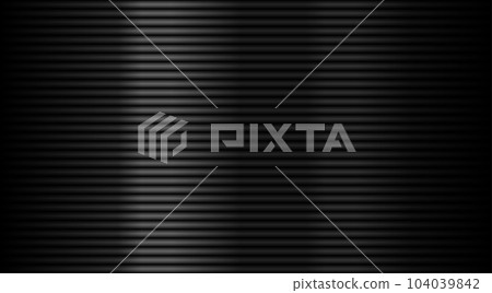 Seamless black metal straight line background. Black plastic texture pattern background. Dark enamel compressed spring banner 104039842