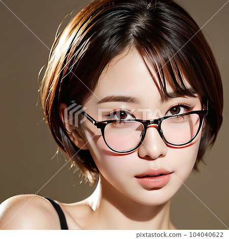 AI-generated image [person] woman wearing glasses 104040622